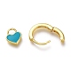 Серьги-кольца Huggie из латуни с эмалью KK-A150-10G-RS-4