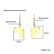 Серьги с подвесками в форме африканской карты DG1061-2
