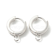 201 фурнитура для сережек-колец Huggie Hoop из нержавеющей стали STAS-A167-01S-S