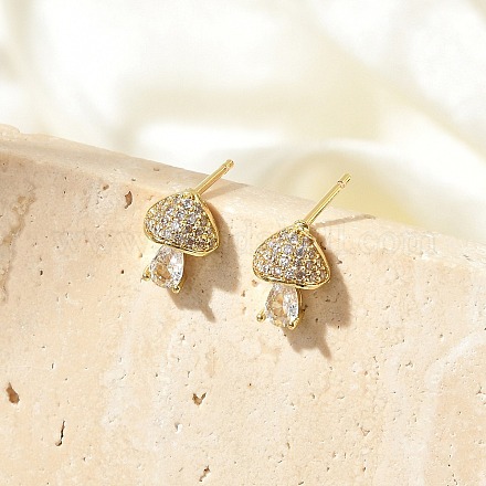 Серьги-гвоздики из циркония EJEW-R016-26G-13-1