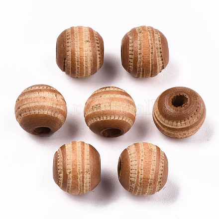 Расписные бусы из натурального дерева WOOD-T021-54A-09-1