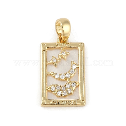 Подвески из латуни с прозрачными стразами KK-M002-01G-1