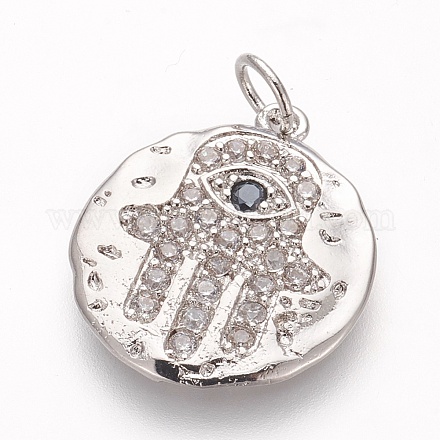 Латунные микро проложить кубического циркония подвески KK-P156-14P-NR-1