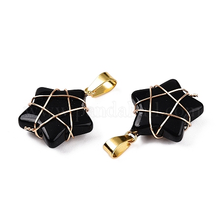 Подвески lampwork GLAA-T023-06B-1