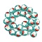 Christmas Handmade Lampwork Enamel Beads, Flat Round, Santa Claus, 18~18.5x10.5~12.5mm, Hole: 1.2~1.4mm