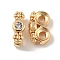 Brass Multi Strand Links, Cadmium Free & Nickel Free & Lead Free, Flower, Real 18K Gold Plated, 7x2x4mm, Hole: 1.2mm