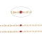 Handmade 304 Stainless Steel Dapped Chains, Cable Chains, with Enamel and Spool, Soldered, Flat Oval, Long-Lasting Plated, FireBrick, 3x1.5x0.1~1mm, about 32.8 Feet(10m)/roll