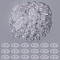 100Pcs Plastic Connector Charms, Oval, Clear, 19x11x3.5mm, Hole: 3.5mm