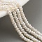 Natural Cultured Freshwater Pearl Beads Strands, Grade 5A, Rondelle, PapayaWhip, 2.8~3.2mm, Hole: 0.5mm, about 66pcs/strand, 7.68 inch(19.5cm)