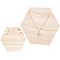 2Pcs 2 Styles Wooden Necklace Displays Stands, Fit for 2Pcs Necklace Showing Holder, Hexagon, Navajo White, 1.98x12.4~21x10.5~19.4cm, 1pc/style