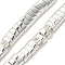 Electroplated Synthetic Non-Magnetic Hematite Beads Strands, Rectangle, 2-Hole, Silver Plated, 2x5x2mm, Hole: 0.8mm, about 198pcs/strand, 15.91''(40.4cm)
