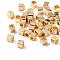 Brass Spacer Beads, Long-Lasting Plated, Cube, Light Gold, 4x4x4mm, Hole: 2.1mm