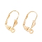 304 Stainless Steel Leverback Earring Findings, with Loop, Real 18K Gold Plated, 19x12x6mm, Hole: 1.5mm, Pin: 0.8mm