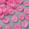 Transparent Frosted Acrylic Pendants, Petaline, Hot Pink, 16x14.5x3mm, Hole: 1.6mm