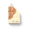 Resin Pendants, with Iron Findings, Food, 27x14.5x6mm, Hole: 2mm