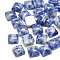 Natural Blue Spot Jasper Cabochons, Square, 10x10x5mm
