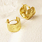 Geometric Stainless Steel Hoop Earrings for Women, Vintage and Versatile for Daily Wear, Golden, 21.76x22.12mm