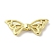 Rack Plating Alloy Beads, Cadmium Free & Nickel Free & Lead Free, Bowknot, Golden, 8x22x4mm, Hole: 1.8mm