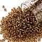 TOHO Round Seed Beads, Japanese Seed Beads, (754) Gold Lined Pink, 8/0, 3mm, Hole: 1mm, about 222pcs/bottle, 10g/bottle