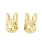 Brass Micro Pave Cubic Zirconia Beads, Rabbit Head, Cadmium Free & Lead Free, Real 18K Gold Plated, 17x10x21mm, Hole: 1.5mm