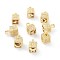 Brass Micro Pave Clear Cubic Zirconia Pendants, Long-Lasting Plated, Cube with Mixed Pattern, Real 18K Gold Plated, 19~21x12~13x12~13mm, Hole: 6.7×3.7mm