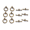 Alloy Toggle Clasps, Ring, Antique Bronze, Ring: 22x17.5x3mm, Hole: 2mm, Bar: 25.5x8x3mm, Hole: 2mm