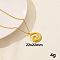 Stainless Steel Shell Pendant Necklaces for Women, Golden, 15.75 inch(40cm)