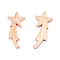 Alloy Cabochons, Epoxy Resin Supplies Filling Accessories, for Resin Jewelry Making, Meteor, Cadmium Free & Lead Free, Light Gold, 23.5x10.5x2.5mm