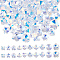100Pcs 10 Styles  Electroplate Glass Charms,  with Crystal, AB Color, Faceted, Mixed Shapes, 7.5~13x9~13.5x3.6~7.5mm, Hole: 1~1.4mm, 10pcs/style