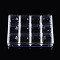 Rectangle Polystyrene Plastic Bead Storage Containers, with 12Pcs Square Small Boxes, Clear, Container: 16.5x12.5x2.5cm, Small Box: 4x4x2.2cm, Inner Size: 3.4x3.4cm