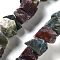Raw Rough Natural Indian Agate Beads Strands, Nuggets, 9~17x7~16x8~14mm, Hole: 0.9mm, about 21~25pcs/strand, 7.09''~7.87''(18~20cm)