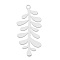 Non-Tarnish 201 Stainless Steel Pendants, Laser Cut, Leaf, Stainless Steel Color, 31.5x15x1mm, Hole: 1.6mm