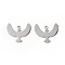 Non-Tarnish 304 Stainless Steel Pendants, Bird Charm, Stainless Steel Color, 25.5x22x1mm, Hole: 1.8mm