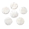 Natural Freshwater Shell Pendants, Round Charms, Antique White, 20.5x21x1.5mm, Hole: 1.5mm