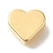 Brass Beads, Cadmium Free & Nickel Free & Lead Free, Heart, Real 18K Gold Plated, 7x7x3.5mm, Hole: 1.8mm