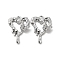 Brass Micro Pave Cubic Zirconia Pendants, Cadmium Free & Nickel Free & Lead Free, Heart, Real Platinum Plated, 20x14x3mm, Hole: 1.6mm