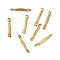 Ion Plating(IP) 304 Stainless Steel Connector Charms, Flat Bar Links, Real 18K Gold Plated, 13x2.5x1mm, Hole: 1.2mm