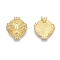 Brass Micro Pave Clear Cubic Zirconia Pendants, Cadmium Free & Lead Free, Flat Round with Pigeon, Real 18K Gold Plated, 23x20.5x5mm, Hole: 2x3mm
