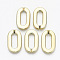 UV Plating Acrylic Linking Rings, Quick Link Connectors, for Cable Chains Making, Oval, Light Gold, 36x21x4mm, Inner Diameter: 24x8mm