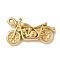 Ion Plating(IP) 304 Stainless Steel Pendants, Motorbike Charm, Real 18K Gold Plated, 28.5x22x5mm, Hole: 1.6mm