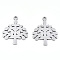 Non-Tarnish 201 Stainless Steel Pendants, Laser Cut, Tree of Life, Stainless Steel Color, 23.5x19.5x0.9mm, Hole: 1.6mm