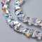 Glass Imitation Austrian Crystal Beads, Faceted Butterfly, Clear AB, 8x10x6mm, Hole: 1mm