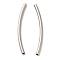Non-Tarnish 304 Stainless Steel Tube Beads, Curved Tube, Stainless Steel Color, 40x2.5mm, Hole: 2mm
