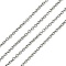 Tarnish Resistant 304 Stainless Steel Cable Chains, Stainless Steel Color, 2x1.65x0.4mm