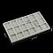 PE and Flocking Bead Design Boards, DIY Beading Jewelry Making Tray, Rectangle, Gray, 34.5x20x1.5cm