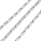 304 Stainless Steel Boston Link Chains, with Spool, Soldered, Stainless Steel Color, 7.5x3x1.5mm, about 32.81 Feet(10m)/Roll