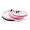 Plain Plastic Hair Band Findings, with Teeth, with Grosgrain, Mixed Color, 120mm, 10mm