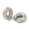 Non-Tarnish 304 Stainless Steel Ear Cuff Findings, Round, Stainless Steel Color, 29.5x30x10mm