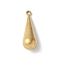 304 Stainless Steel Pendants, Teardrop Charm, Golden, 24x8mm, Hole: 1.6mm