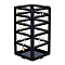 360 Degree Plastic Rotating Jewelry Organizer Display Stands, Tabletop Jewelry Storage Rack for Earrings Bracelets Necklaces Display, Cuboid, Black, Finish Product: 15x15x30cm